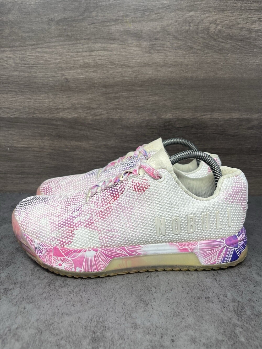 NOBULL Outwork Womens Size 9.5 Rose Butterfly Pink Floral Cross Training Shoes